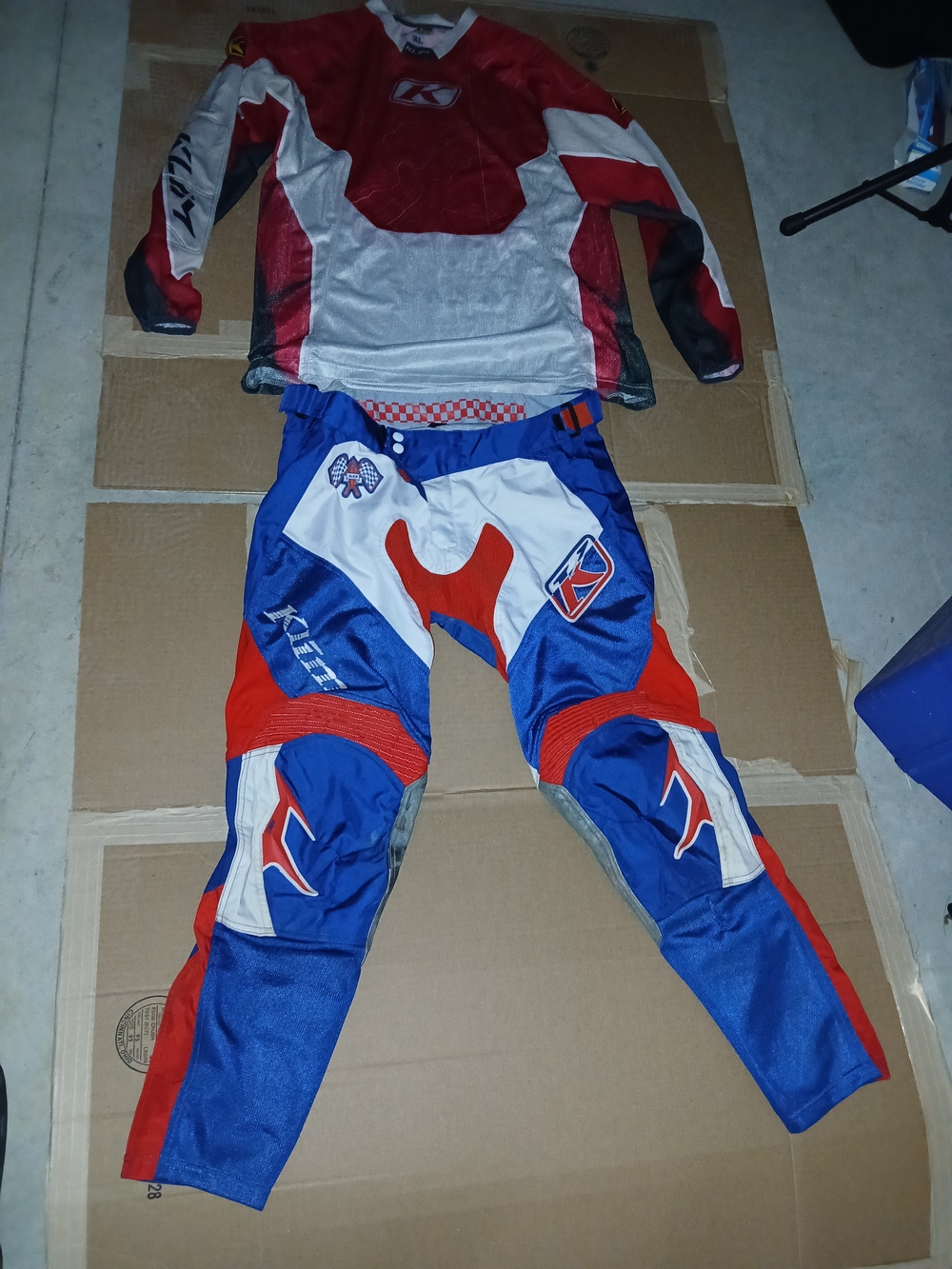 KLIM Red White Blue Motocross Jersey and Pants Set
